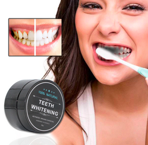 Natural activated charcoal teeth whitening